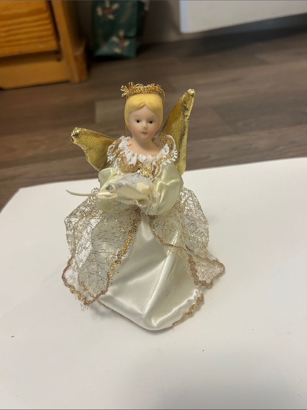 Gold and Cream Angel Figurine Home Accent